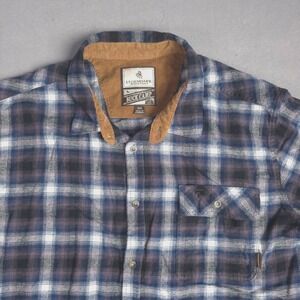 Legendary Whitetails Mens Flannel‎ Shirt Buck Camp Corduroy Collar 2XL